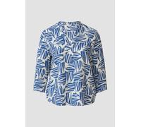 Bluse aus strukturiertem Viskosemix mit All-over-Print 54 blau 2172275.55A0.54