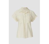 s.Oliver Bluse aus Strukturiertem Viskosemix mit aufgesetzter Tasche Champagner 36