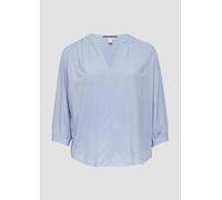 Bluse aus Viskose mit Smok-Detail 46 blau 2168404.5072.46