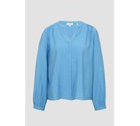 Bluse aus Viskosemix mit Raffung 44 blau 2161029.5513.44
