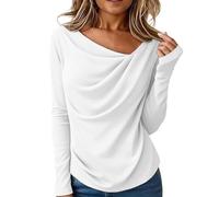 Bluse Baumwolle Damen Blusenshirt Blusentop Kapuze Leinen Puffärmeln Bodybluse Beige Camouflage Fischnetz Durchsichtiges Rundhals Lederimitat Marken Frau Grace Legere Weites Schwimm Leinentunika