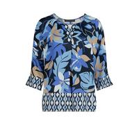 Schlupfbluse BETTY BARCLAY "Damen mit Blumenprint", Damen, Gr. 38, dunkelblau, blau, Obermaterial: 100% Viskose; Besatz: 100% Viskose, figurumspielend normal, V-Ausschnitt, Blusen Schlupfbluse (970331