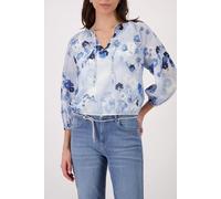 monari - Bluse mit Blumenmuster sea side gemustert - Gr. - 38