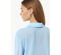 Transparente Bluse mit verdeckter Knopfleiste blau 38