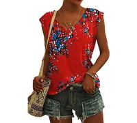 Bluse Damen Elegant ärmellose t-Shirt Crop Tops Shirt Mädchen Weiß Oberteile Frauen Kleidung Schwarz Sommer Shirts Top Frau V-Ausschnitte Tshirt Casual Rundhals Klamotten Teenager Mädchen