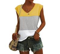 Bluse Damen Elegant ärmellose t-Shirt Crop Tops Shirt Mädchen Weiß Oberteile Frauen Kleidung Schwarz Sommer Shirts Top Frau V-Ausschnitte Tshirt Casual Rundhals Klamotten Teenager Mädchen