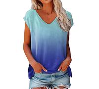 Bluse Damen Elegant ärmellose t-Shirt Crop Tops Shirt Weiß Oberteile Frauen Schwarz Kleidung Sommer Shirts Top Damen V-Ausschnitte Tshirt Casual Rundhals Klamotten Teenager Mädchen