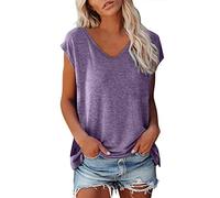 Bluse Damen Elegant ärmellose t-Shirt Crop Tops Shirt Weiß Oberteile V-Ausschnitte Tshirt Casual Frauen Schwarz Kleidung Frau Grau Sommer Shirts Top Rundhals Klamotten Teenager Mädchen