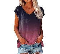 Bluse Damen Elegant Crop Tops ärmellose t-Shirt Mädchen Weiß Oberteile Frauen Schwarz Kleidung Frau Grau Sommer Shirts Top Damen V-Ausschnitte Tshirt Casual Rundhals Klamotten Teenager Mädchen