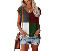 Bluse Damen Elegant Crop Tops ärmellose t-Shirt Mädchen Weiß Oberteile Frauen Schwarz Kleidung Frau Grau Sommer Shirts Top Damen V-Ausschnitte Tshirt Casual Rundhals Klamotten Teenager Mädchen