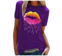 Bluse Damen Elegant Frauen Bluse Tops Teenager Mädchen Sommershirts Kurzarm Tunika Große Größen Bluse Elegant Oberteil Farbverlauf Lässige Lockere Longshirt Blusen für Frauen