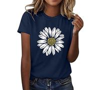 Bluse Damen Elegant Frauen Sonnenblumen T-Shirt Plus Größen-Blusen-Oberseiten Beiläufige T-Stücke Teenager Mädchen Sommershirts Blusen Streetwear Basic Hemden Für Frauen