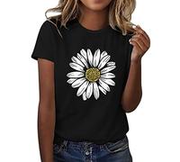Bluse Damen Elegant Frauen Sonnenblumen T-Shirt Plus Größen-Blusen-Oberseiten Beiläufige T-Stücke Teenager Mädchen Sommershirts Blusen Streetwear Basic Hemden Für Frauen