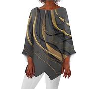 Bluse Damen Elegant Longshirt Top Festlich Longbluse Schicke Oberteile Pailletten Oberteil (Grau, M)