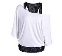 Bluse Damen Elegant Top Spitze Plus Lange Ärmeln Frauen lässige Damenbluse Teenager Mädchen Bauchfrei Cropshirt Dirndlbluse Spitzentops Mesh-Oberteil Kurzarmshirt Sommershirts