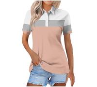Bluse Damen Elegant V-Ausschnitt Sport Shirt mit Kragen Poloshirt Damen Langarm Golfshirt Sommer Oberteil Atmungsaktiv T-Shirt Warehouse Deal
