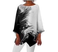 Bluse Damen, Longshirt Damen Bluse Damen Elegant Top Damen Elegant Blusen Damen Elegant Festlich Longbluse Damen Oberteil Damen Elegant Party Outfit Damen Basic Shirt Damen (Weiß,3XL)