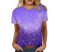 Bluse Damen O-Ausschnitt T-Shirt Kurzarm Shirt Sommer Kurzarmshirt Streifen Oberteil Bluse Sport Tshirt Damen Locker Langarmshirt Damen Weiss Top Bauchfrei Damen Kleidung