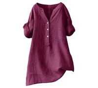 Bluse Damen schwarz Spitze transparent Leinen Hemd Basic Baumwolle Blusen Lässige Luftig Damenblusen Strand Blusentop Große Größen T Shirt Spitzenshirt Damen schwarz v Ausschnitt