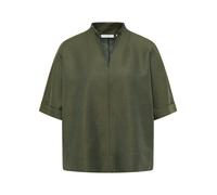 ETERNA - Linen Shirt Bluse Leinen Kurzarm olive - Gr. - 38/Kurzarm