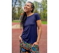 Bluse Fine - Viscose mit Elasthan - T-Shirt Rundhalsausschnitt - Schwarz oder farbenfrohes Print KOKOworld - Fair produziert in EU black S/M