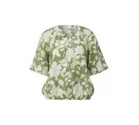 Klassische Bluse S.OLIVER, Damen, Gr. 42, khaki aop, Web, Obermaterial: 84% Viskose, 16% Polyamid, bedruckt, relaxed fit normal, Rundhals, gerader Abschluss, Blusen Bluse, mit All-Over Print (48995511