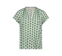 Shirtbluse CARTOON "Damen mit Rüschen", Damen, Gr. 44, grün, blau, Obermaterial: 100% Viskose, figurumspielend normal, Rundhals, Blusen (16000656-44) grün, blau