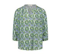 Schlupfbluse CARTOON "Damen mit Muster", Damen, Gr. 42, grün, blau, Obermaterial: 100% Viskose, figurumspielend normal, V-Ausschnitt, Blusen Schlupfbluse (44548817-42) grün, blau