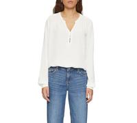 Fließende Viskose-Bluse mit Raffung 34 creme 2150916.0200.34