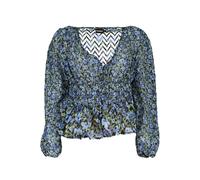 Bluse mit floralem Druck und gerafftem Bund XS