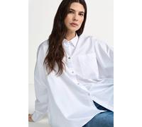 Bluse mit Perlmuttknöpfen 36 white
