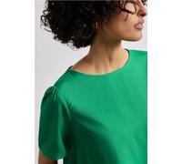Bluse mit Rundhals und kurzen Puffärmeln