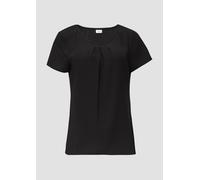Bluse mit Schmuckkante 46 schwarz