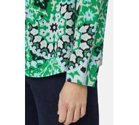 Bluse mit seitlich geschlitztem Saum und All-over-Print grün 46