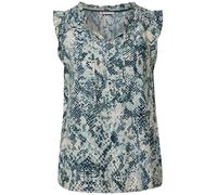 Bluse mit Snake Print Blau 40