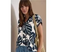 Bluse mit Split Neck und Printmix
