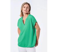 Schlupfbluse GOLDNER "Kurzgröße Bluse mit Tunika Ausschnitt", Damen, Gr. 21, grün (jadegrün), Obermaterial: 100% Viskose CV., Sonstiges, Blusen Schlupfbluse, keine/nicht relevant (45084967-21) jadegrü