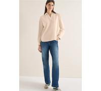 Langarmbluse CECIL, Damen, Gr. 3XL, beige (pearl beige), Web, 100% Baumwolle, unifarben, klassisch normal, Rundhals, Bündchen, Blusen, aus reiner Baumwolle (28998646-XXXL) pearl beige
