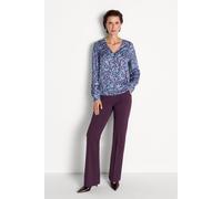 Bluse mit V-Ausschnitt 36 cobalt aura