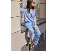 Bluse mit V-Neck und floralem Muster