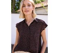 Street One - Blusentop mit Animal-Print violet - Gr. - 36