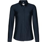 HAKRO Bluse Natural Stretch 129, tinte, Größe 2XS (Arbeitshemd & Arbeitsshirt)