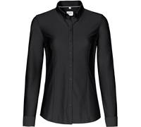 HAKRO Bluse Natural Stretch 129 – Regular Fit – Damen – Schwarz – Größe M