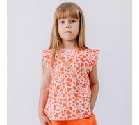 Bluse Rosa Herzen Allover Musselin Bio-Baumwolle GOTS - Walkiddy 152