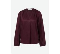 comma Regular Fit Bluse aus Viskose mit V-Ausschnitt in Bordeaux, Größe 46