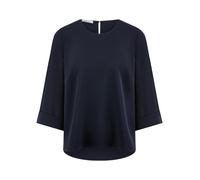 Bluse Rundhals-Ausschnitt Peter Hahn blau 42