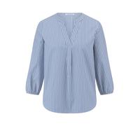 Bluse Rundhals-Ausschnitt Peter Hahn blau 46