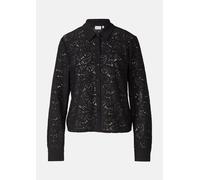 comma Regular Fit Hemdbluse aus Spitze Modell 'EXPLORE' in Black, Größe 34