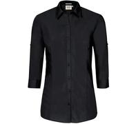 Hakro No. 0120 3/4-Arm-Vario Bluse MIKRALINAR® schwarz - 6XL