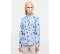 ETERNA LOOSE FIT Langarm Hemd himmelblau print satin 7765-11-D395 48